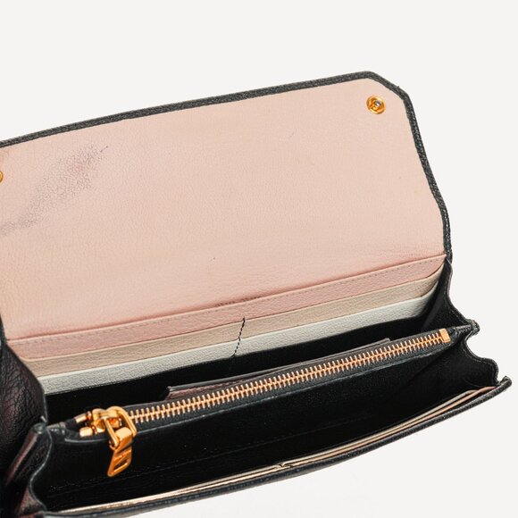 Miu Miu Black Madras Leather Long Wallet - Picture 9 of 12